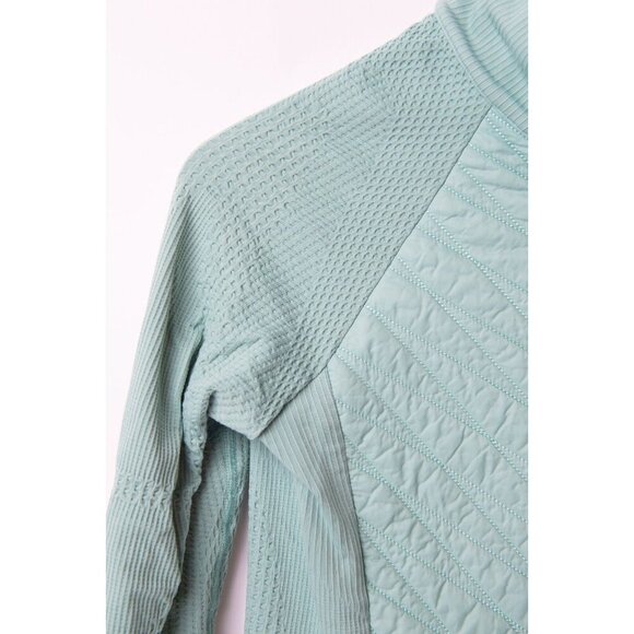 Athleta Sz S Quilted Lightweight Jacket Women Full Zip Mint Green - Picture 6 of 12